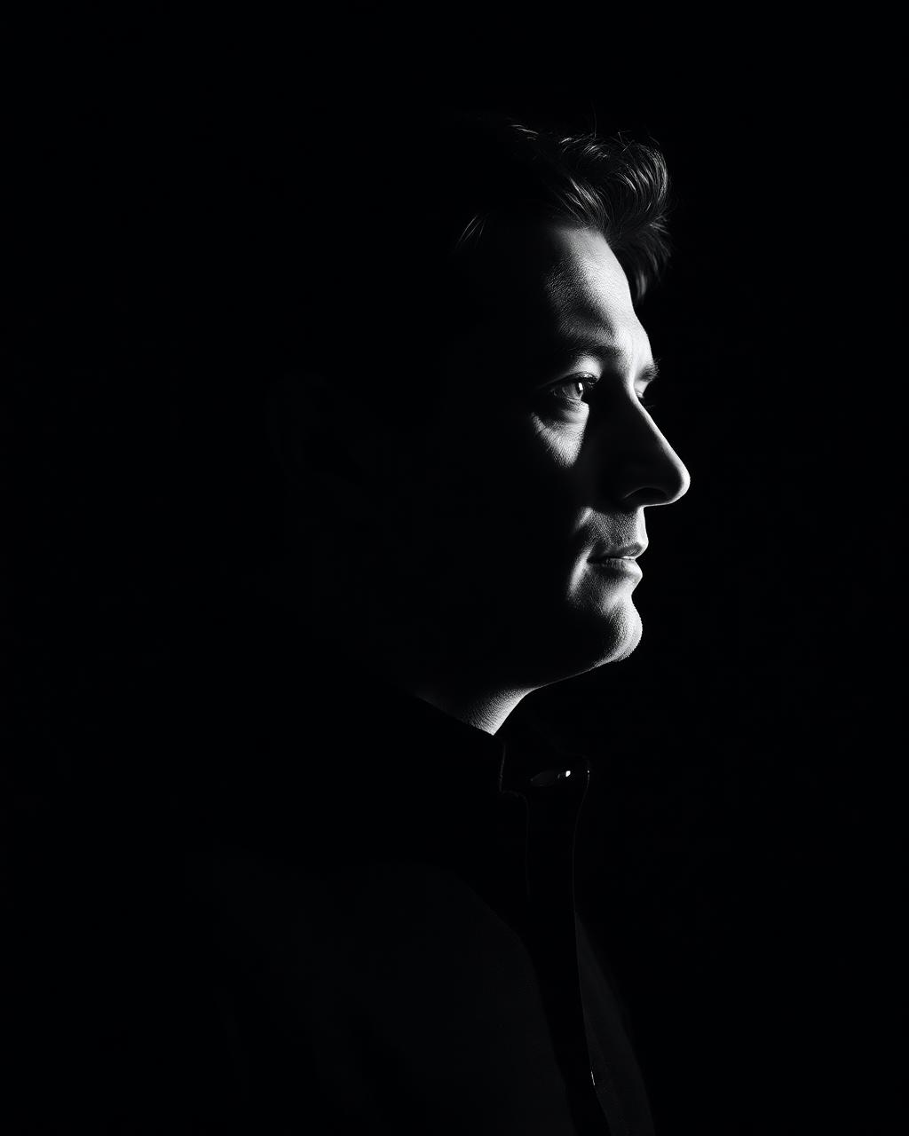 Portret monocrom